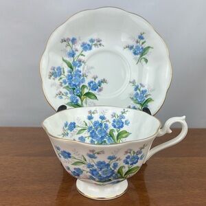 Vintage Royal Albert “forget me not” bone china tea cup and saucer